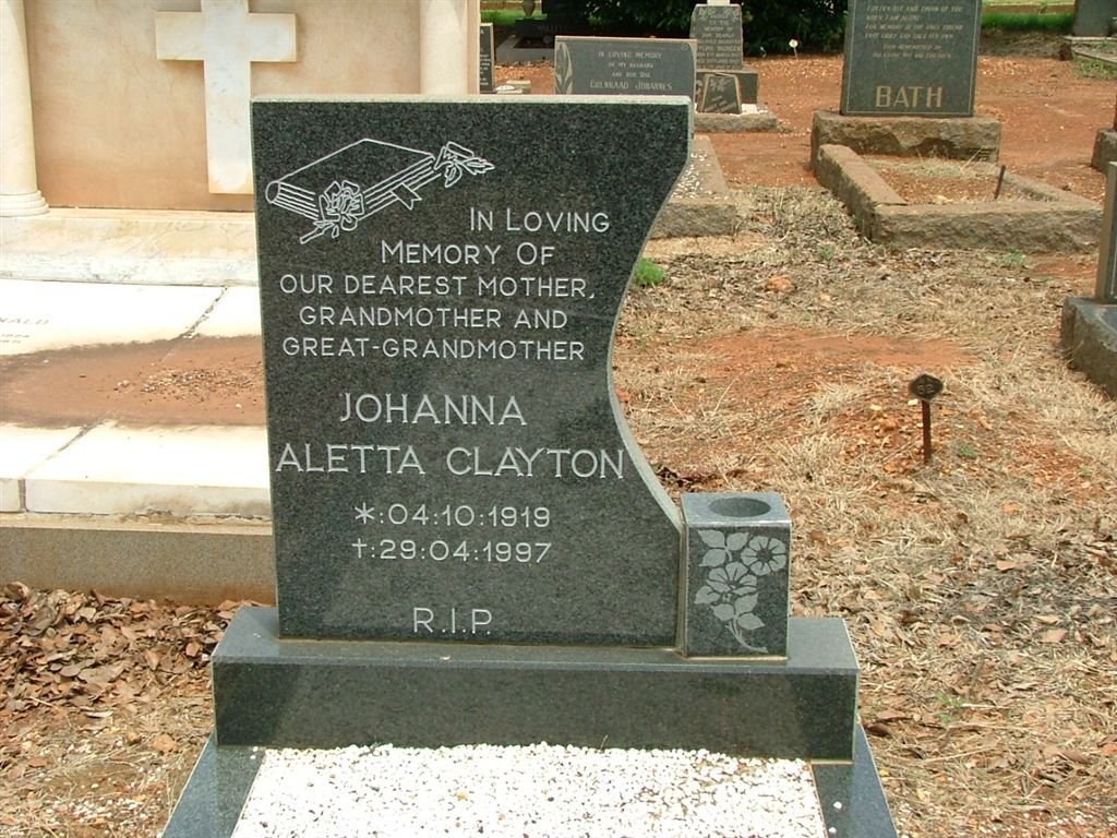 CLAYTON Johanna Aletta 1919-1997