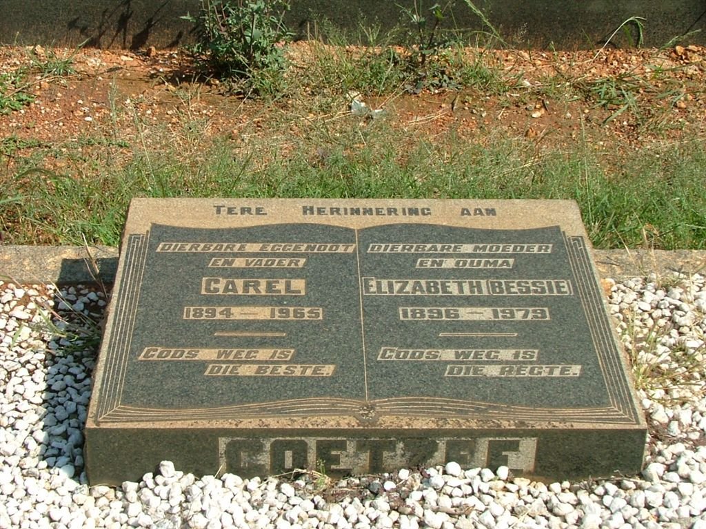 COETZEE Carel 1894-1965 &amp; Elizabeth 1896-1979