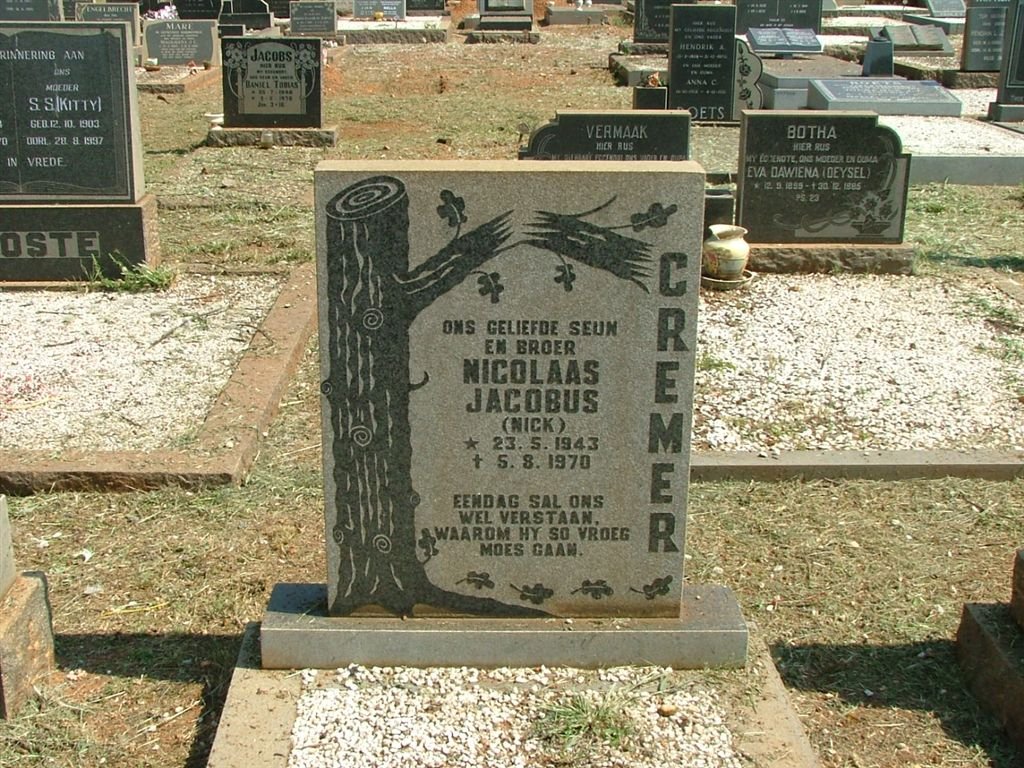 CREMER Nicolaas Jacobus 1943-1970