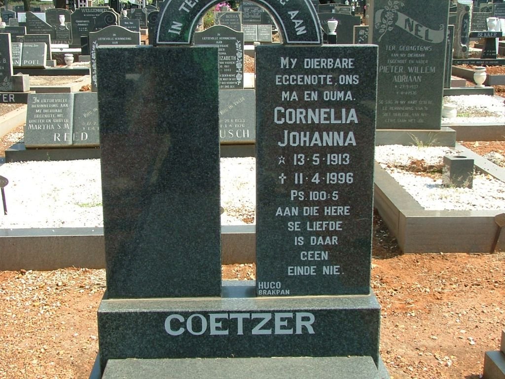 COETZER Cornelia Johanna 1913-1996