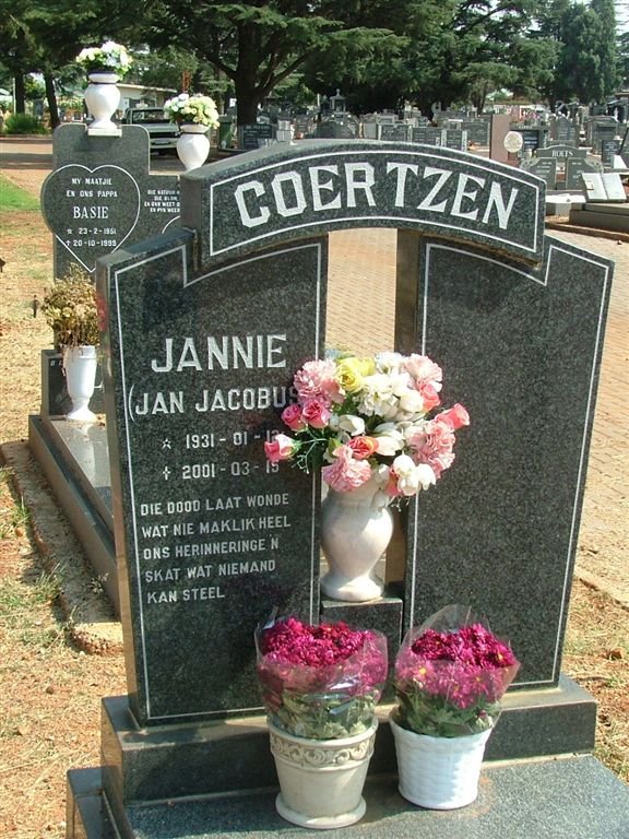 COERTZEN Jan Jacobus 1931-2001