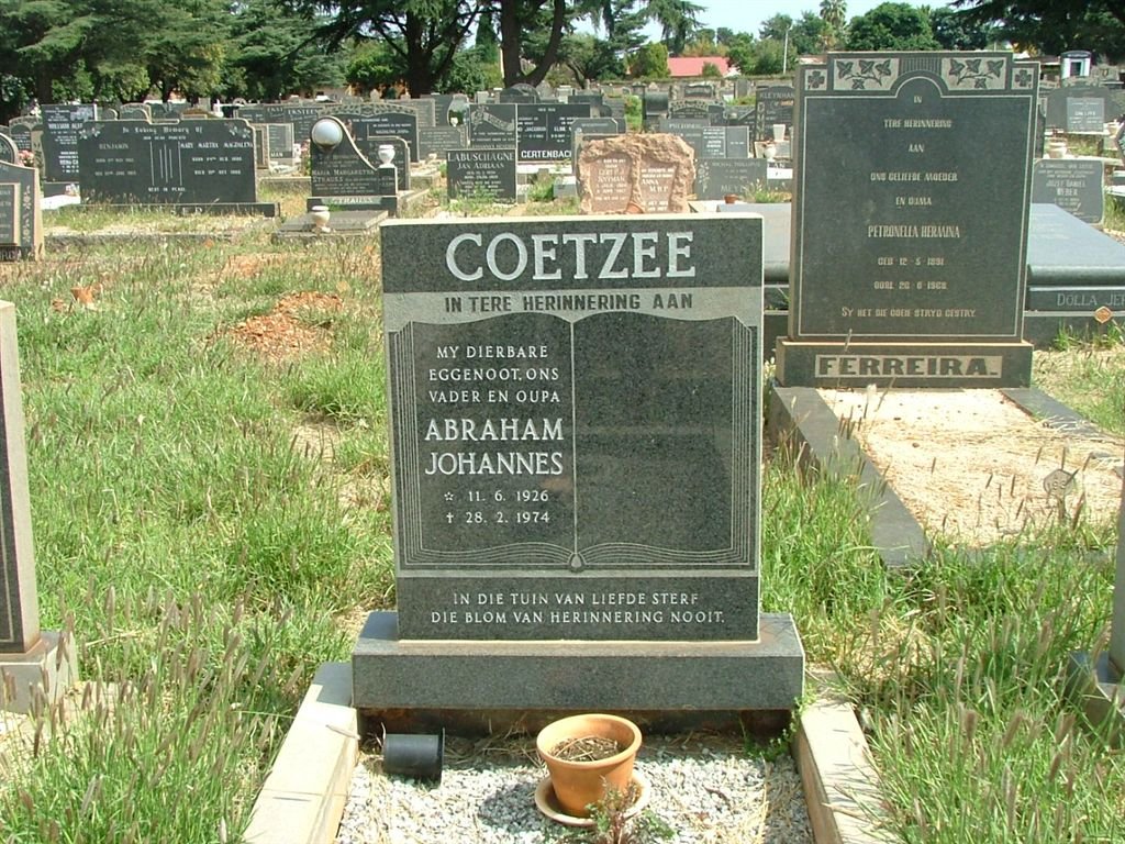 COETZEE Abraham Johannes 1926-1974