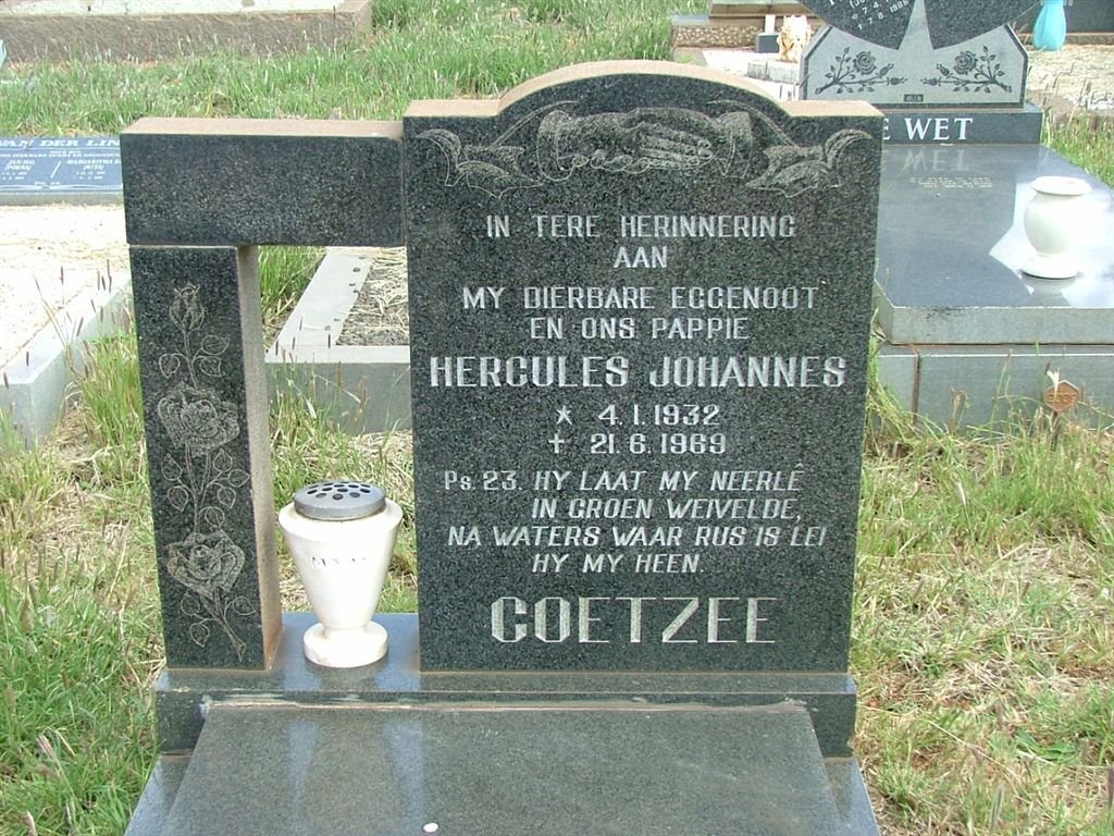 COETZEE Hercules Johannes 1932-1969