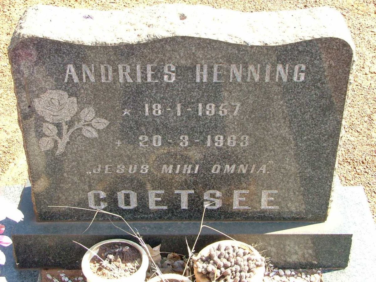COETSEE Andries Henning 1957-1963