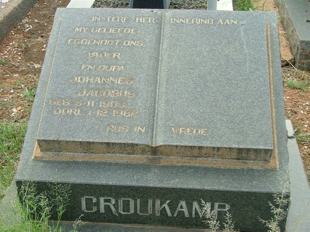CROUKAMP Johannes Jacobus 1908-1962