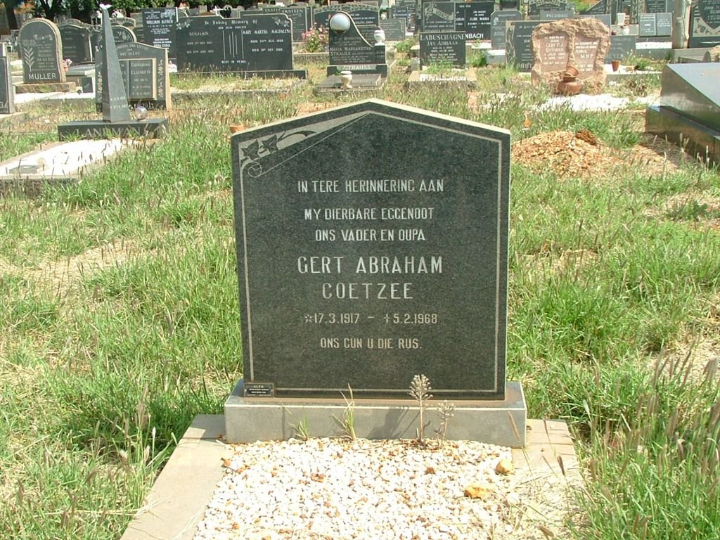 COETZEE Gert Abraham 1917-1968