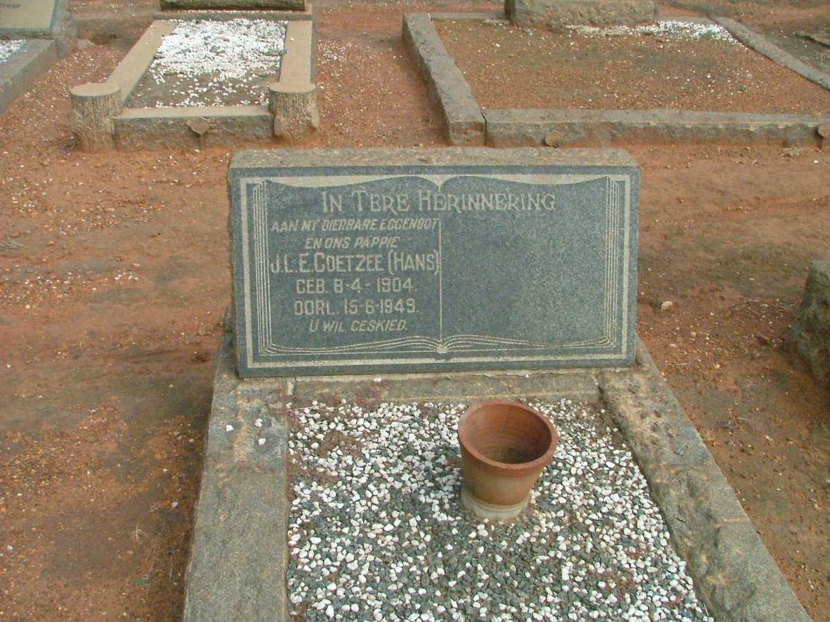 COETZEE J.L.E. 1904-1949