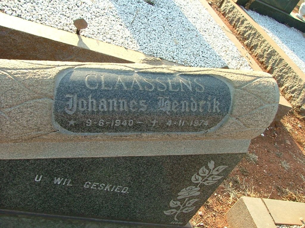 CLAASSENS Johannes Hendrik 1940-1974