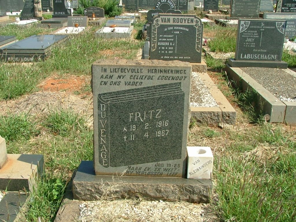 DUVENHAGE Fritz 1916-1967