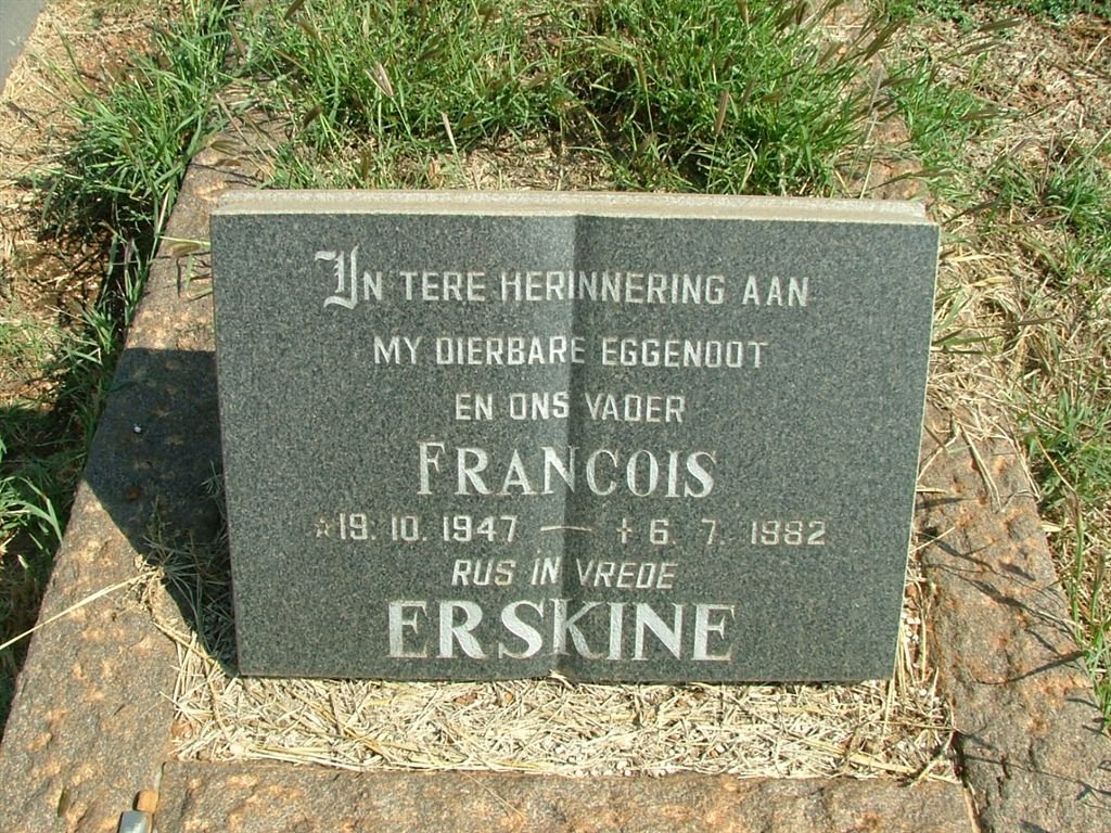 ERSKINE Francois 1947-1982