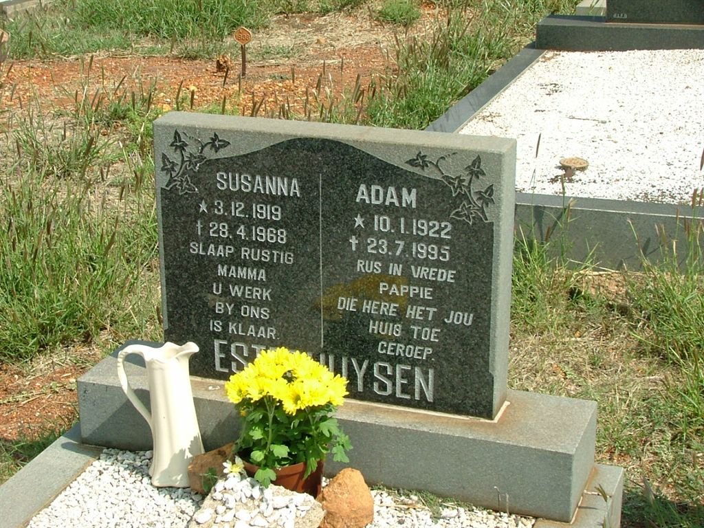 ESTERHUYSEN Adam 1922-1995 &amp; Susanna 1919-1968