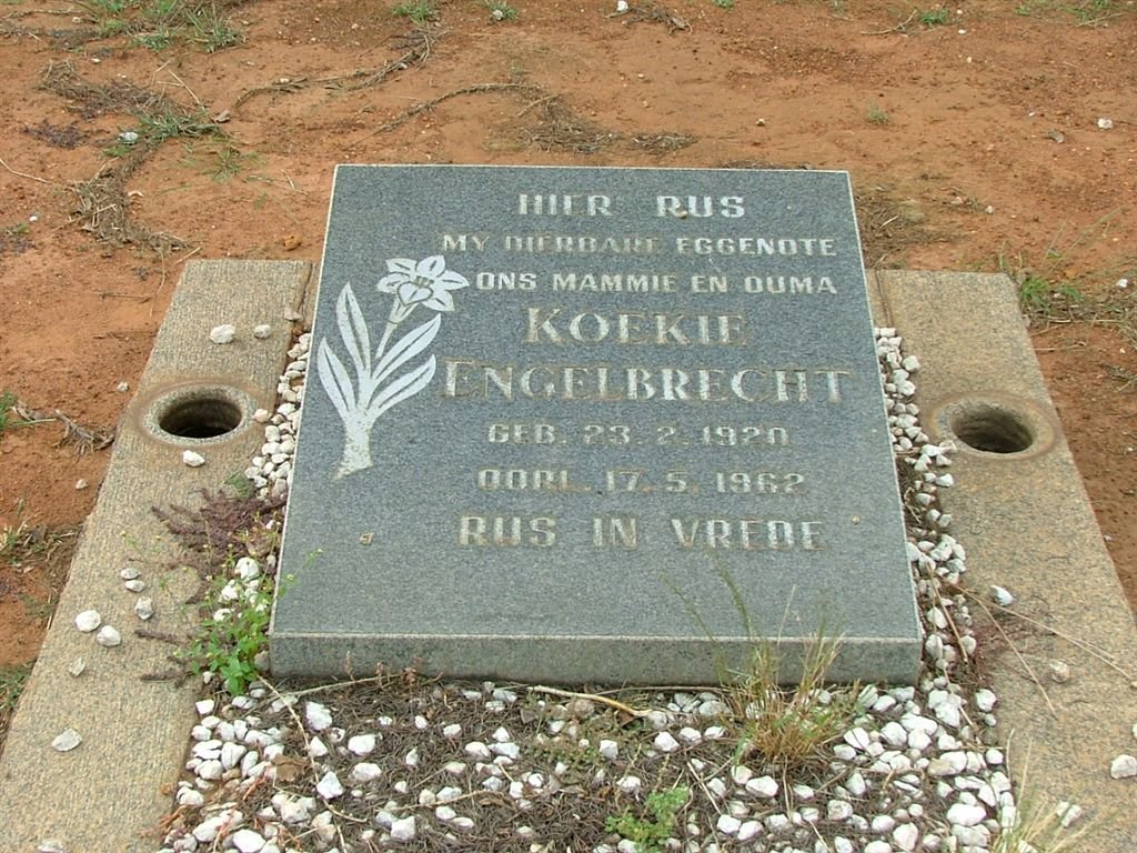 ENGELBRECHT Koekie 1920-1962