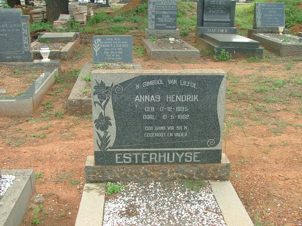 ESTERHUYSE Annas Hendrik 1935-1962