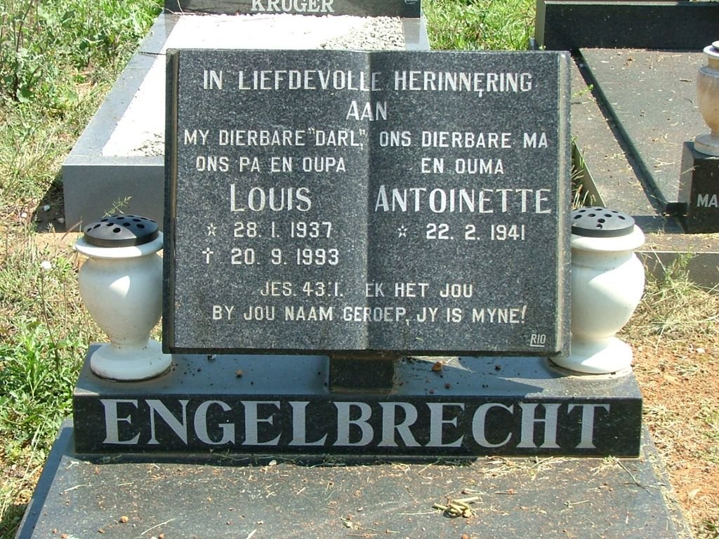 ENGELBRECHT Louis 1937-1993 &amp; Antoinette 1941-