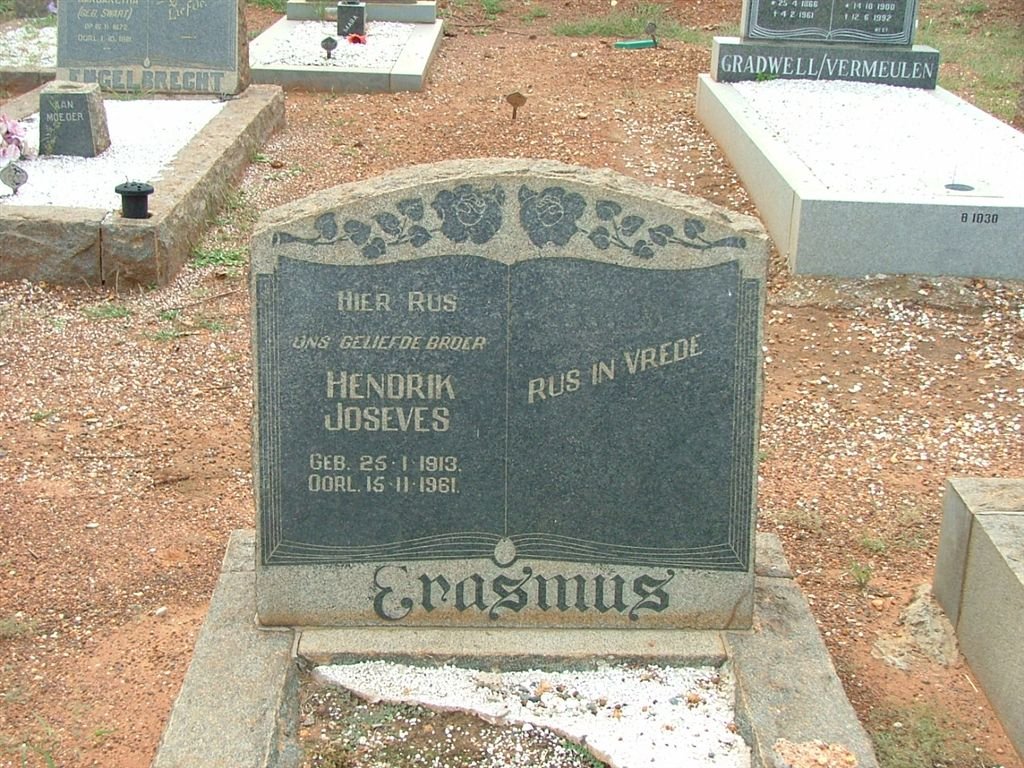 ERASMUS Hendrik Joseves 1913-1961