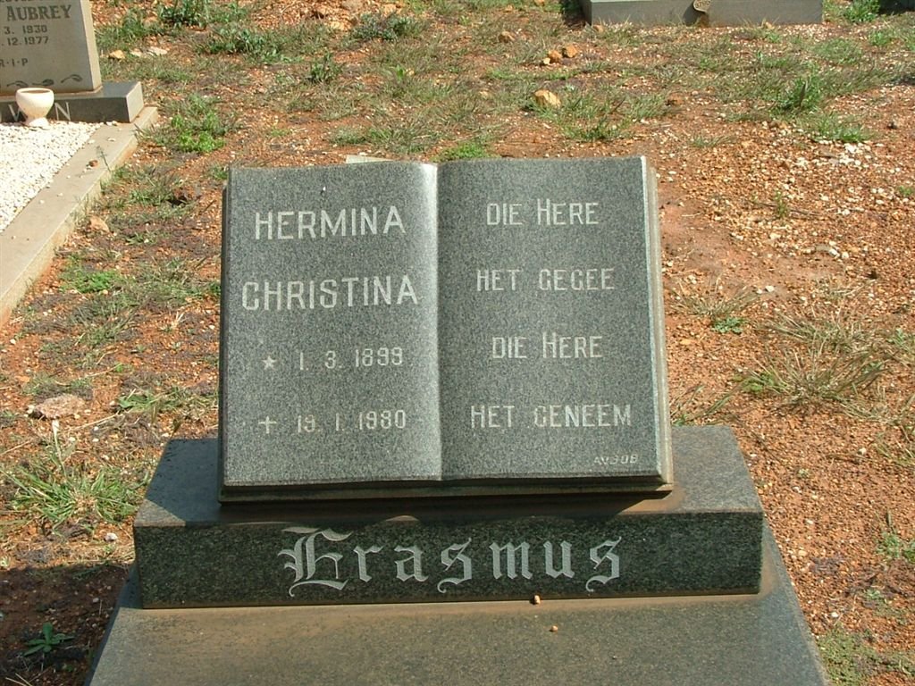 ERASMUS Hermina Christina 1899-1980