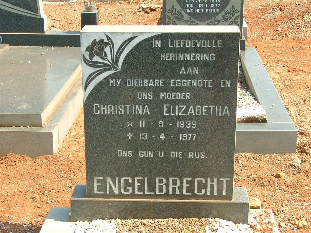 ENGELBRECHT Christina Elizabeth 1939-1977