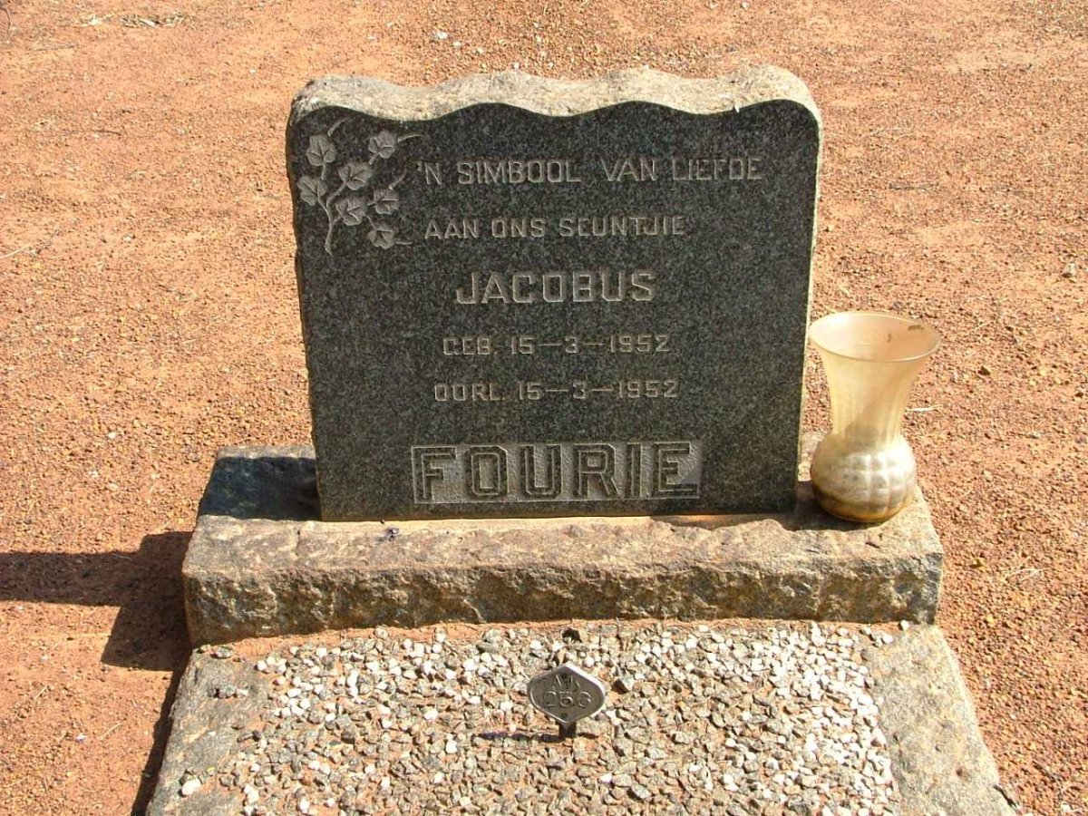 FOURIE Jacobus 1952-1952