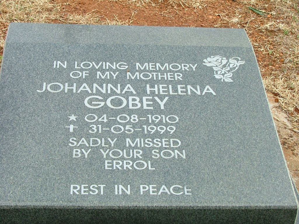GOBEY Johanna Helena 1910-1999