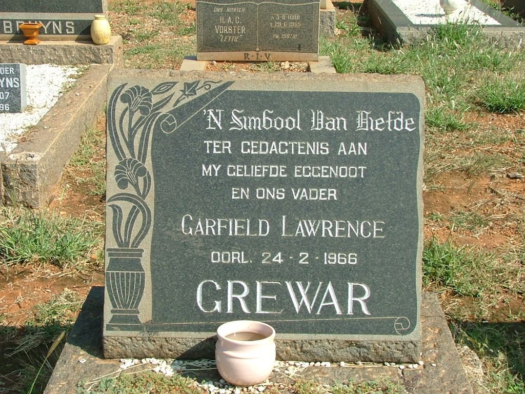 GREWAR Garfield Lawrence -1966