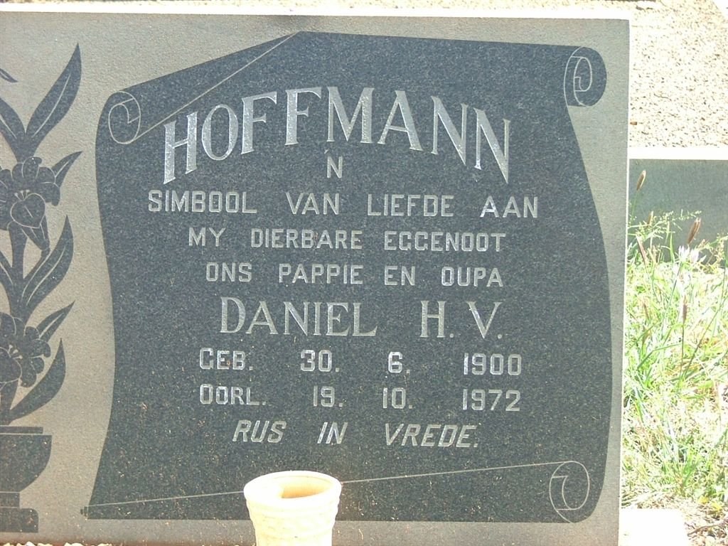 HOFFMANN Daniel H.V. 1900-1972