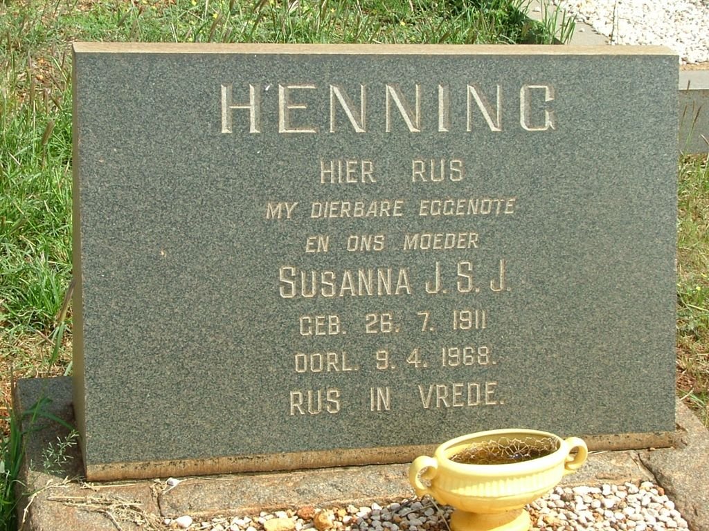 HENNING Susanna J.S.J. 1911-1968