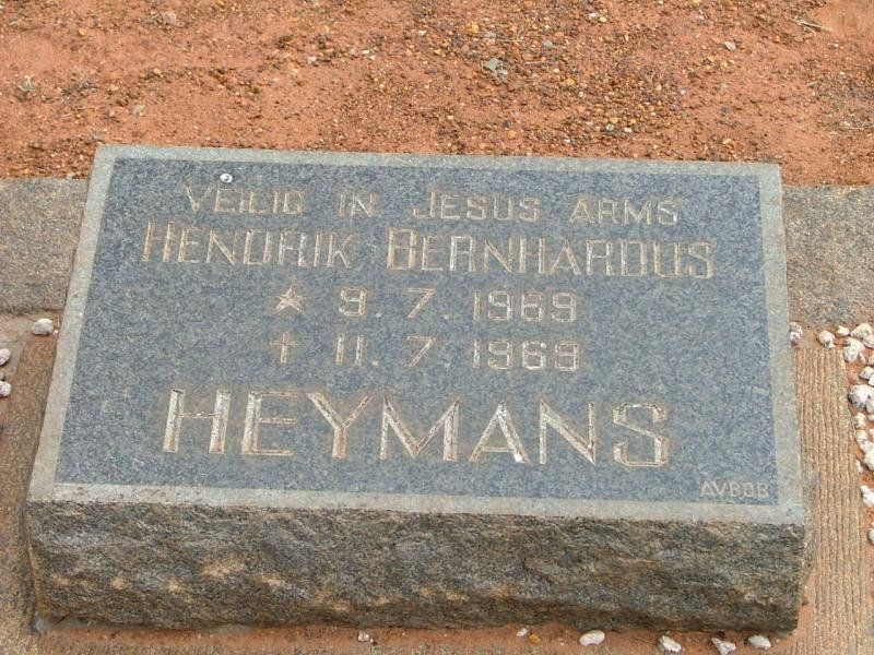 HEYMANS Hendrik Bernhardus 1969-1969