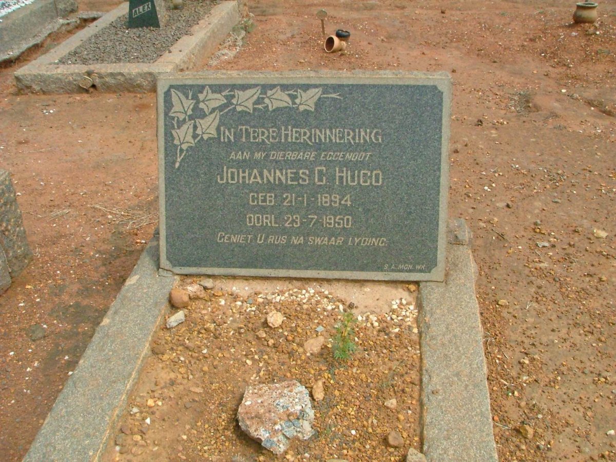 HUGO Johannes G. 1894-1950