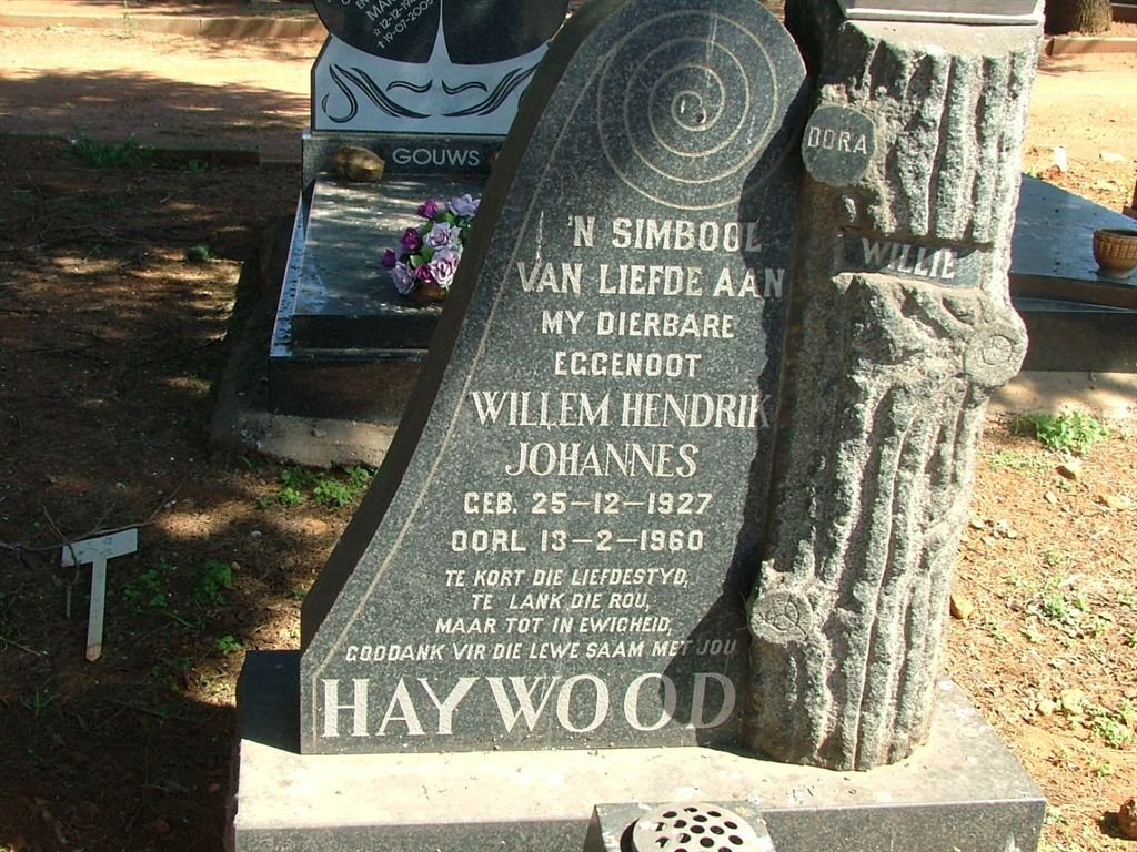 HAYWOOD Willem Hendrik Johannes 1927-1960