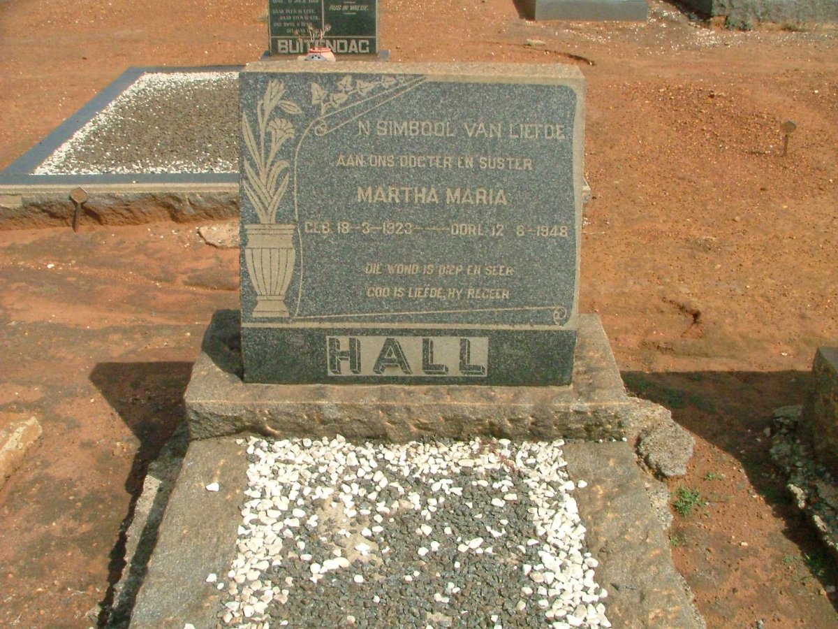 HALL Martha Maria 1923-1948