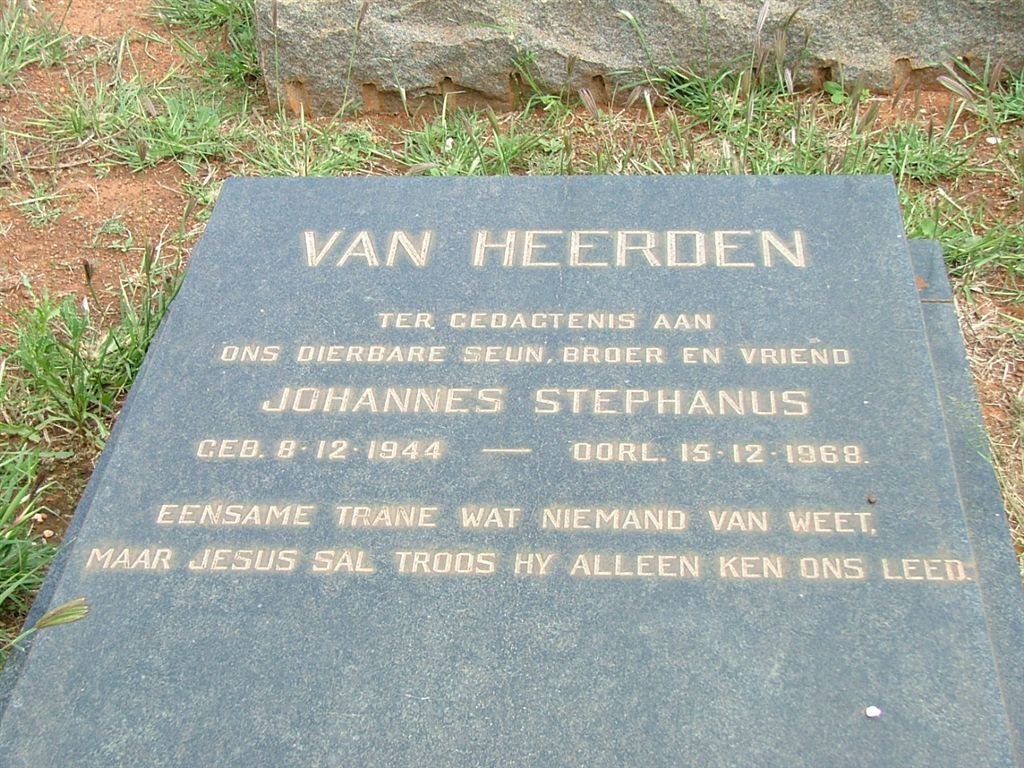 HEERDEN Johannes Stephanus, van 1944-1968
