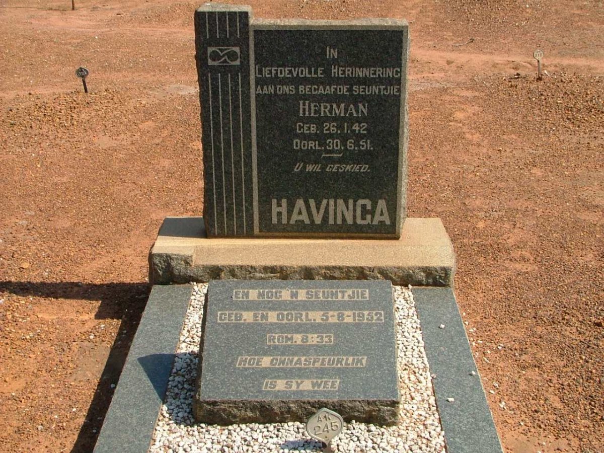 HAVINGA Herman 1942-1951 :: HAVINGA Seuntjie -1952