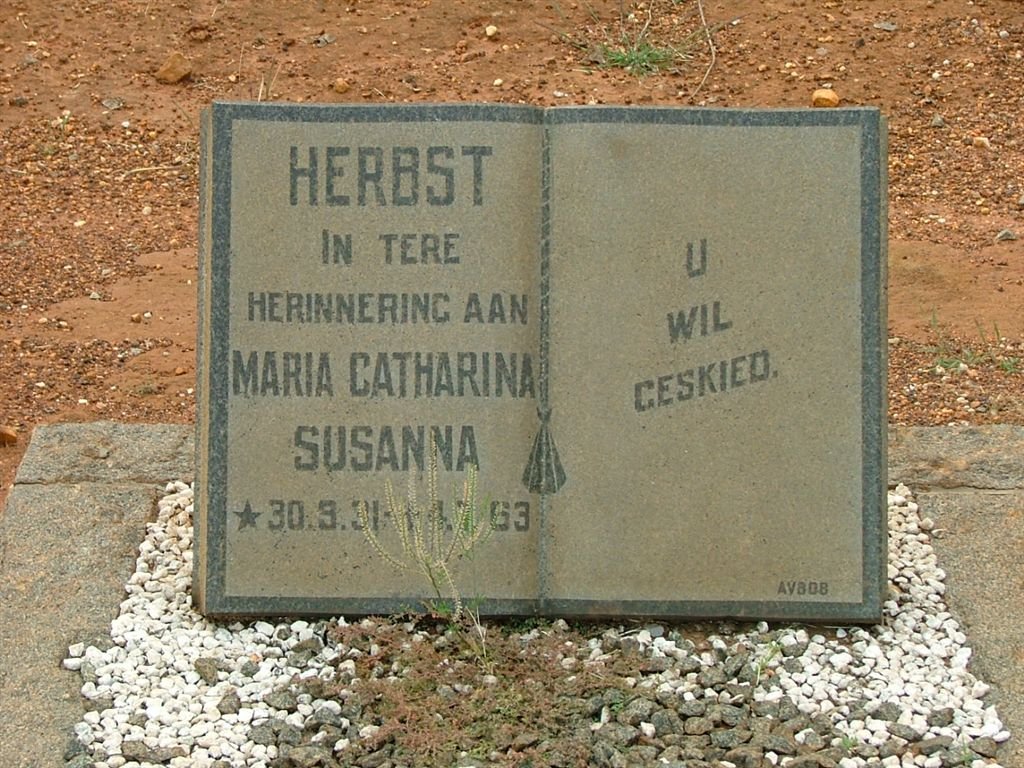 HERBST Maria Catharina Susanna 1931-1963
