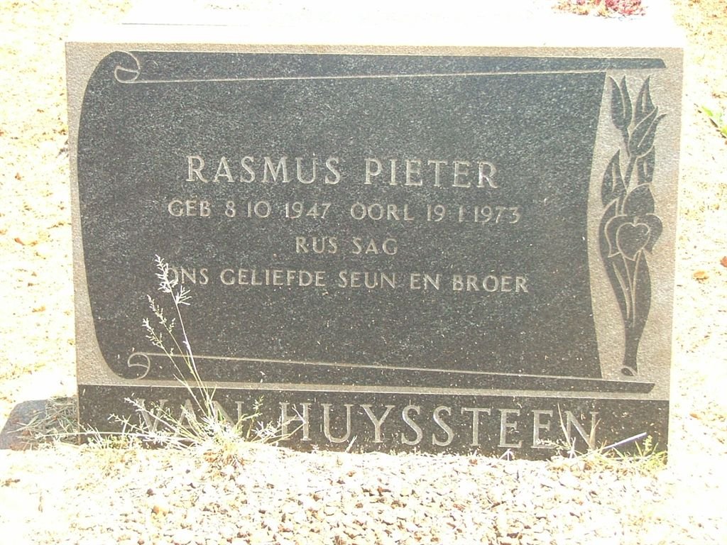 HUYSSTEEN Rasmus Pieter 1947-1973