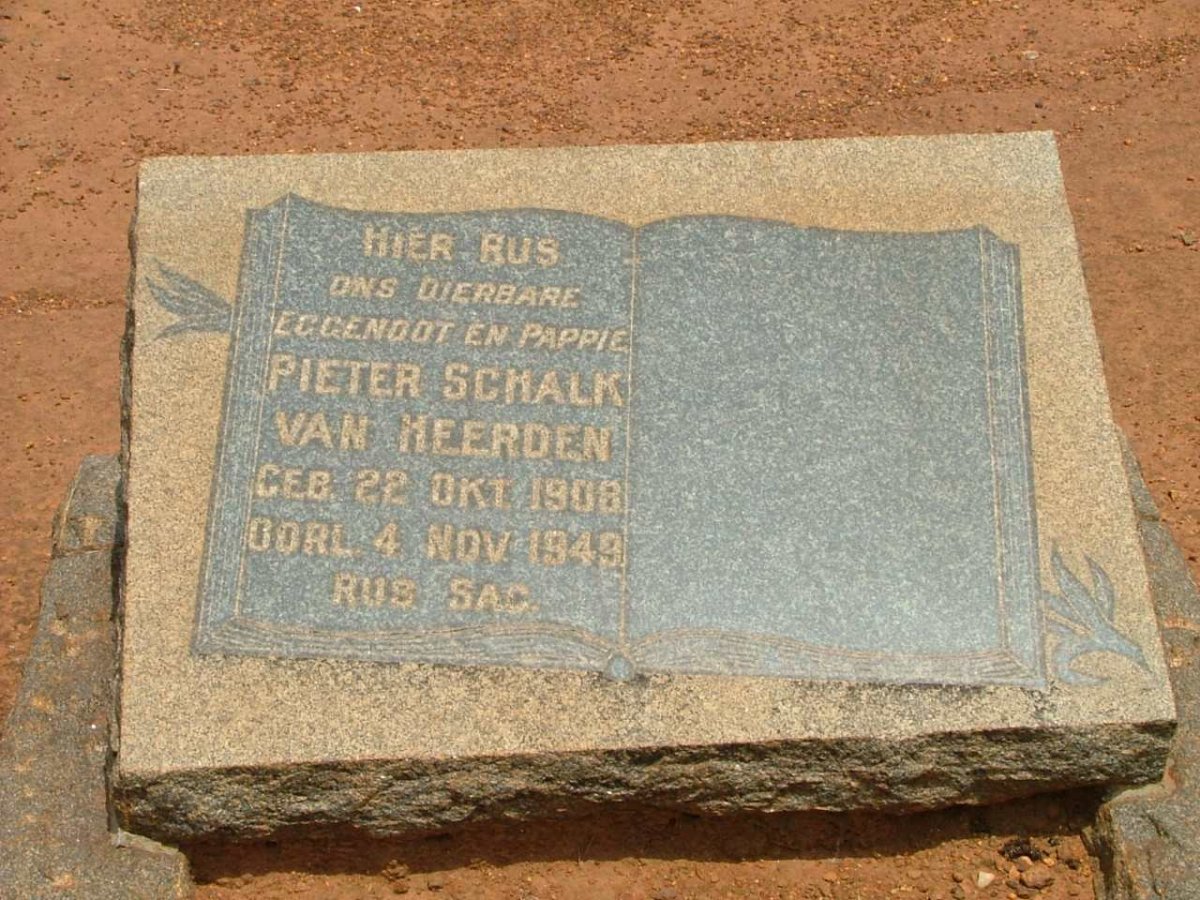 HEERDEN Pieter Schalk, van 1908-1949