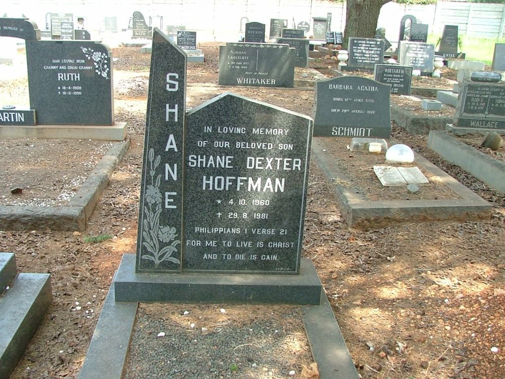 HOFFMAN Shane Dexter 1960-1981