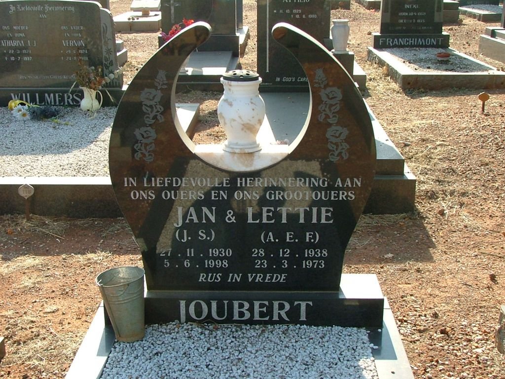 JOUBERT J.S. 1930-1998 &amp; A.E.F. 1938-1973