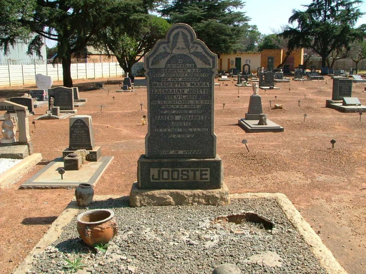 JOOSTE Barend Johannes 1888-1956 &amp; Margrietha Maria Zachariah VILJOEN 1887-1940