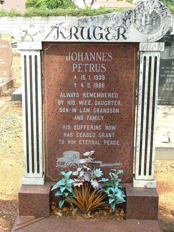 KRUGER Johannes Petrus 1939-1988