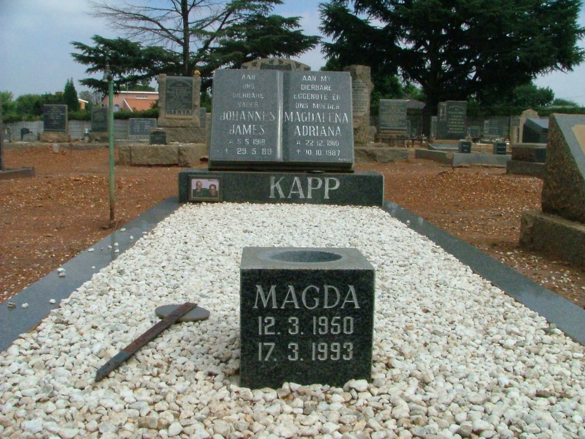 KAPP Johannes James 1918-1989 &amp; Magdalena Adriana 1910-1987