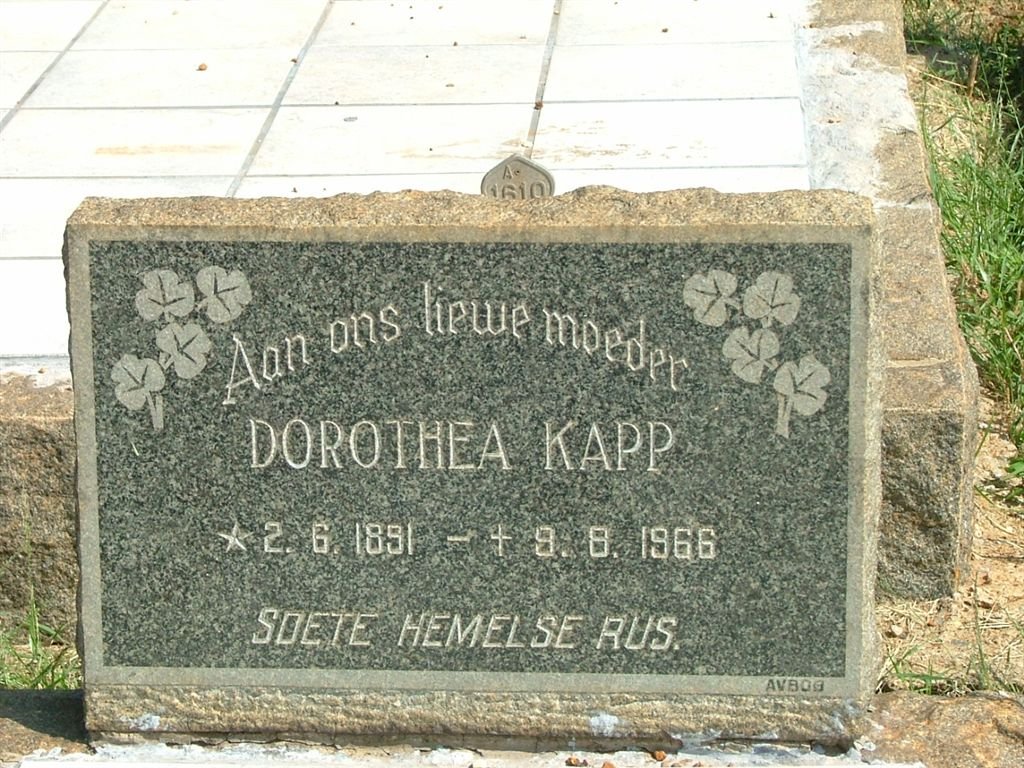 KAPP Dorothea 1891-1966