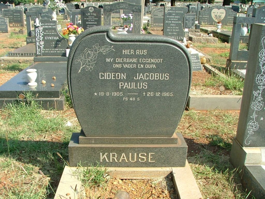 KRAUSE Gideon Jacobus Paulus 1905-1965