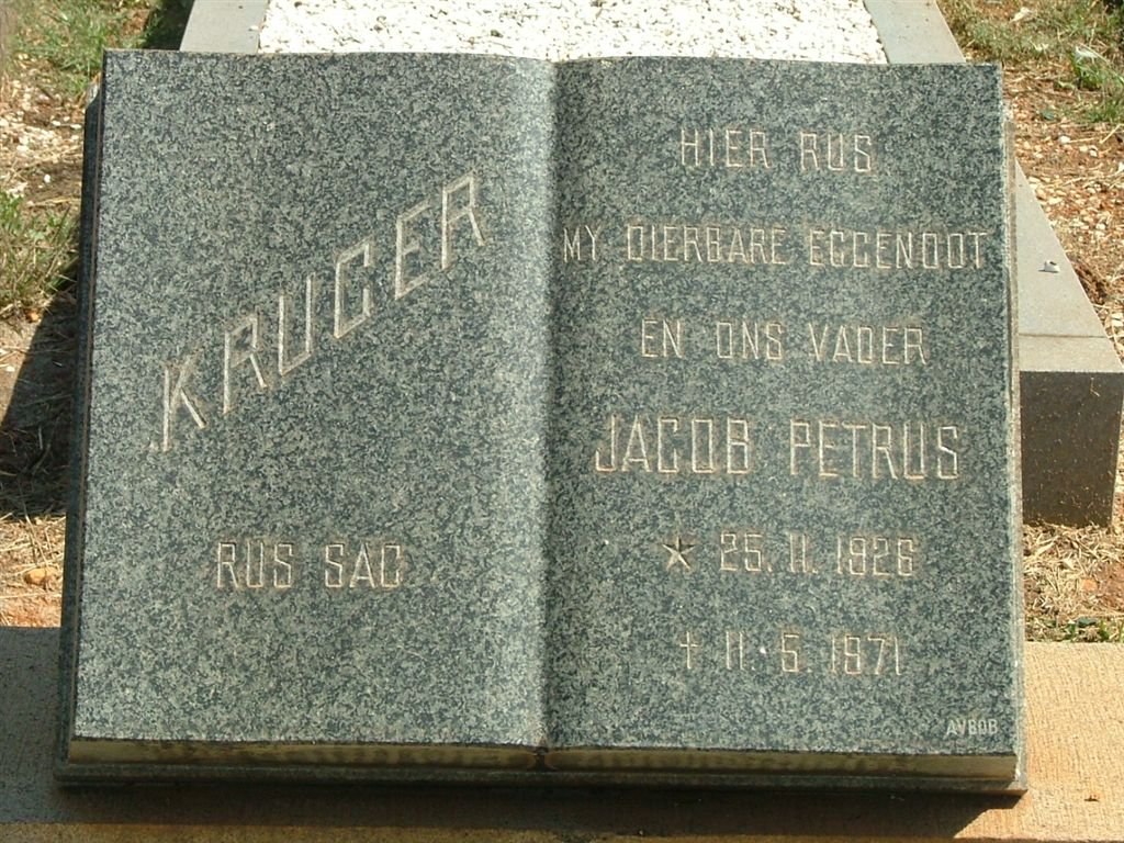 KRUGER Jacob Petrus 1926-1971