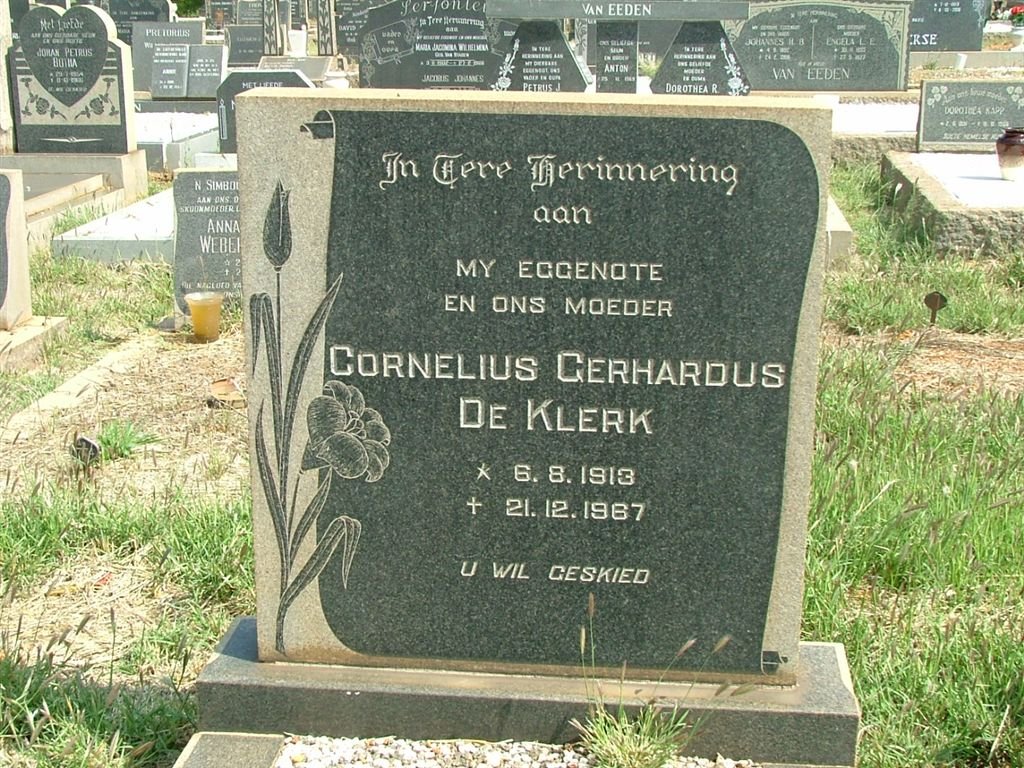 KLERK Cornelius Gerhardus, de 1913-1967