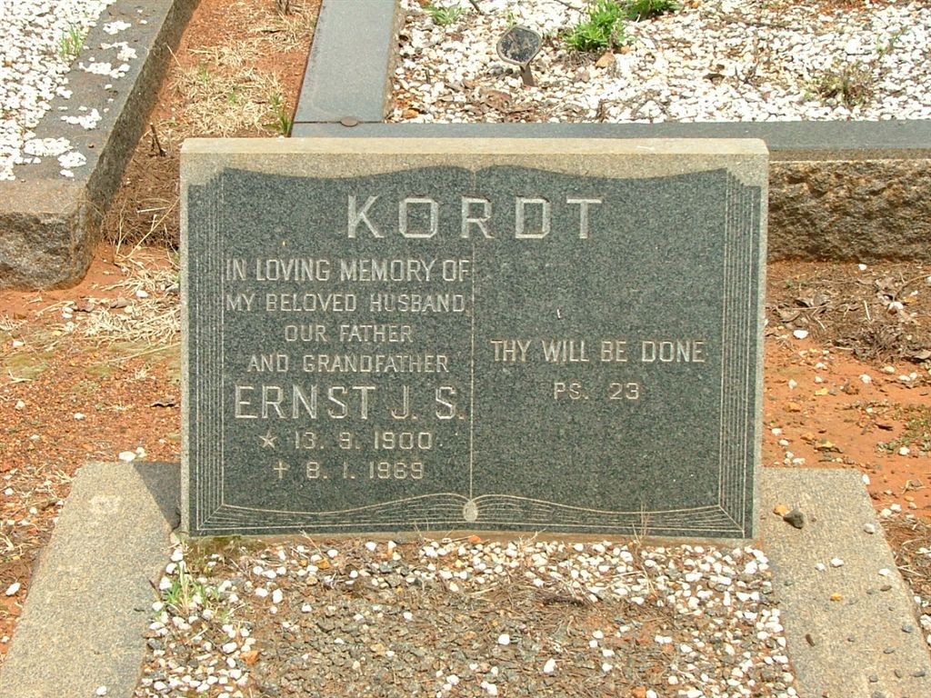 KORDT Ernst J.S. 1900-1969