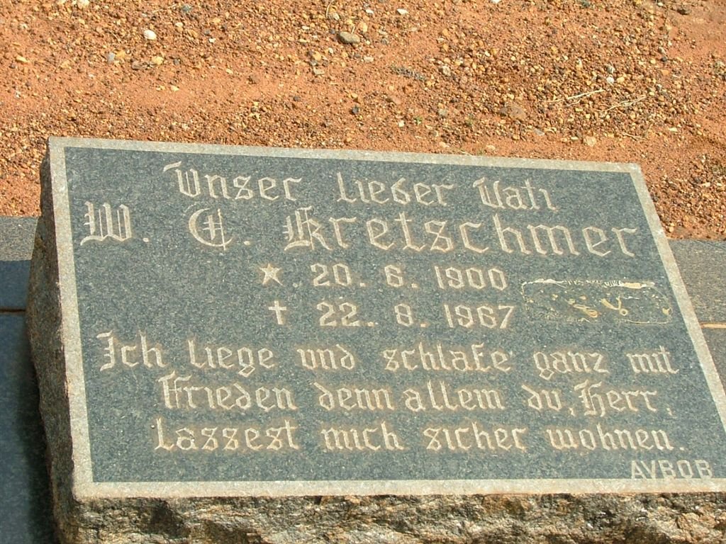 KRETSCHMER W.C. 1900-1967