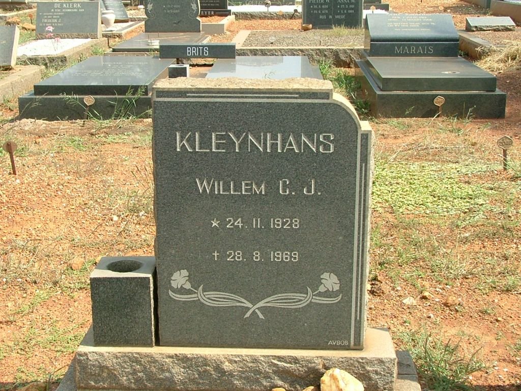KLEYNHANS Willem C.J. 1928-1969