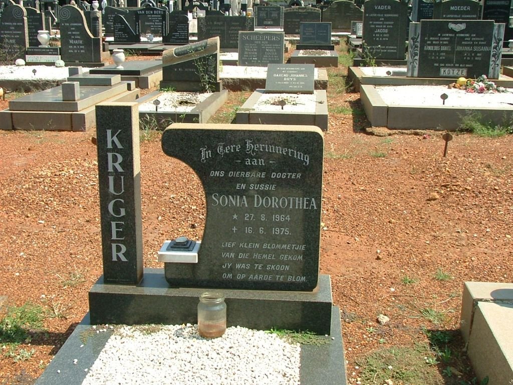 KRUGER Sonia Dorothea 1964-1975