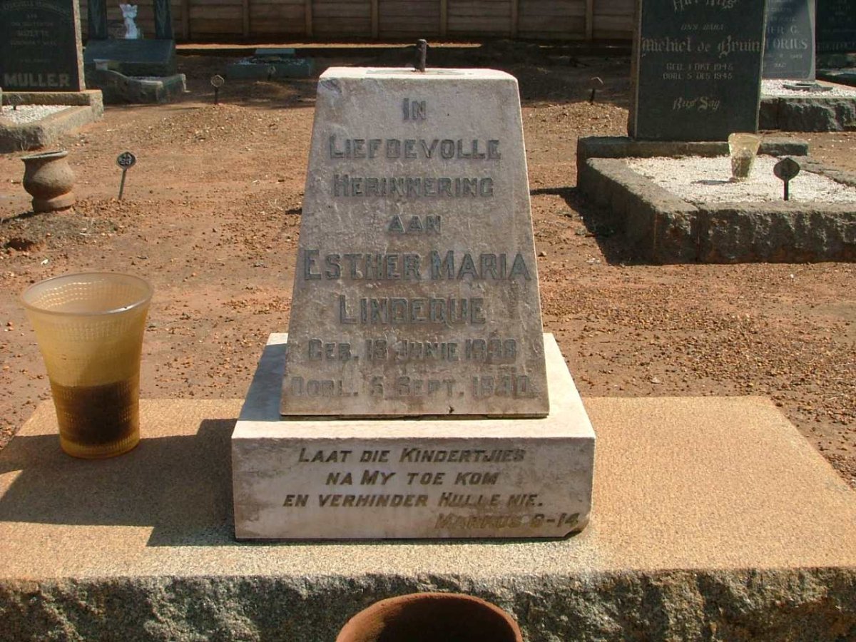 LINDEQUE Esther Maria 1938-1940