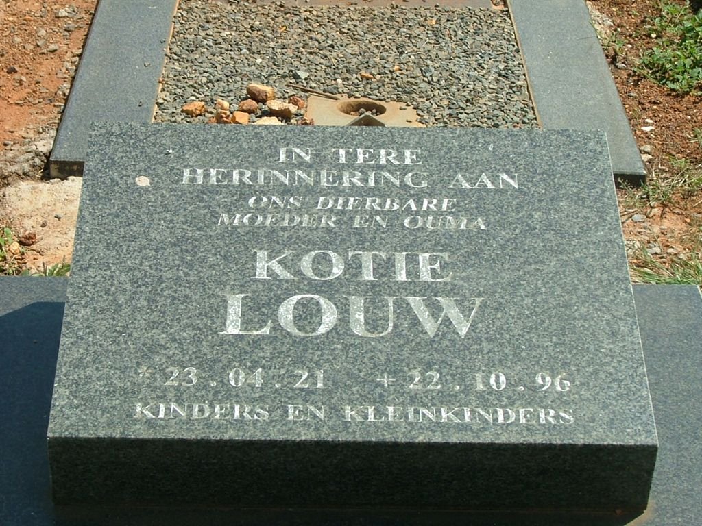 LOUW Kotie 1921-1996